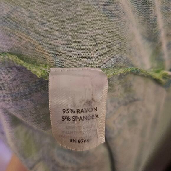 J.Jill Paisley Midi Dress Sz Lg Lounge Comfort Travel Vacation Basic Staple - Picture 5 of 5